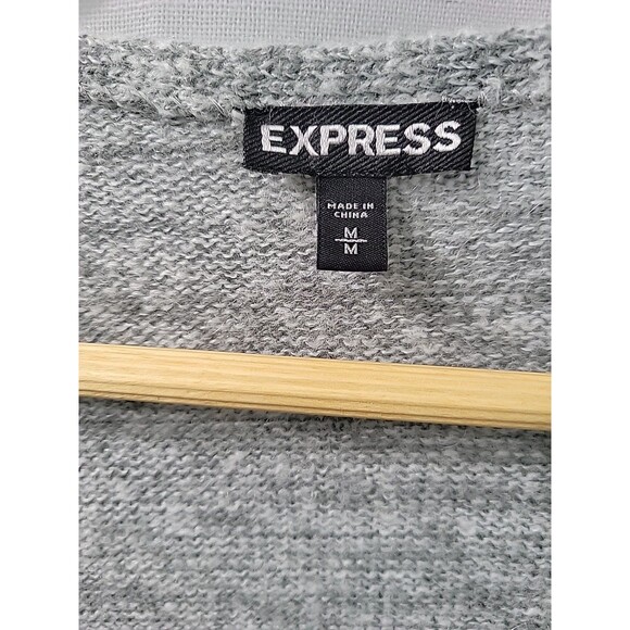 Express Women's Grey  Light Open Front Cardigan Sweater, size M - Picture 4 of 7